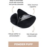 Muson Powder Puff Siyah Renkli Makyaj Süngeri Kolay ve Kusursuz Uygulama İçin Tasarlandı