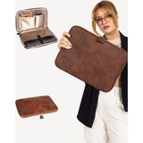 Mussen Arvo - MacBook Air ve Pro - Laptop Çantası & Kılıfı 13\", 13.3\", 13.6\" ve 14\" Inç - 36x26x2cm - Taba