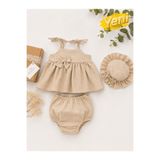 Mussora Baby Kız bebek Askılı Elbise takım müslin kumaş!
