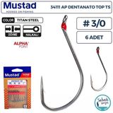 Mustad 34111 AP Dentanato Top Delikli Olta İğnesi TS #3/0 (6 Adet)