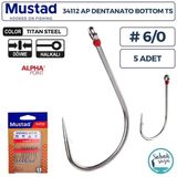 Mustad 34112 Ap Dentanato Bottom Delikli Olta Iğnesi Ts #6/0 (5 Adet)