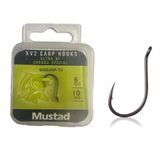 Mustad 60554NP Standart-No:6 - 10'lu Carp XV2 Chodda Special Olta İğnesi