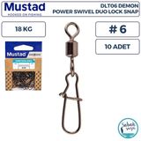 Mustad Demon DLT06 Klipsli Fırdöndü #6 18kg (10 Adet)