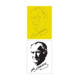 Mustafa Kemal Atatürk 5 Adet Büyük Boy A4 Kum Boyama Kartı Seti-Red Castle KB-RC-054