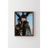 Mustafa Kemal Atatürk - Ahşap Desenli Çerçeve, Ceviz, 17 x 23, 23450000002121
