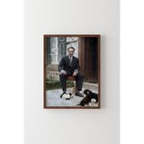 Mustafa Kemal Atatürk - Ahşap Desenli Çerçeve, Ceviz, 23 x 32, 23450000002342