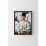 Mustafa Kemal Atatürk - Ahşap Desenli Çerçeve, Ceviz, 35 x 50, 23450000002324