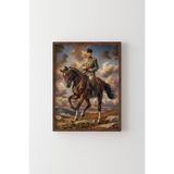 Mustafa Kemal Atatürk - Ahşap Desenli Çerçeve, Ceviz, 50 x 70, 23450000002285