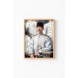 Mustafa Kemal Atatürk - Ahşap Desenli Çerçeve, Naturel, 23 x 32, 23450000002327