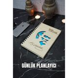 Mustafa Kemal Atatürk Ahşap Plan Defteri - Tarihsiz Ajanda - Günlük Planlayıcı A5