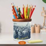 Mustafa Kemal Atatürk Ahşap Seramik Kalemlik-s375 - Beyaz