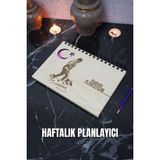 Mustafa Kemal Atatürk Ahşap Süresiz Plan Defteri - Tarihsiz Ajanda - Haftalık Planlayıcı - A5