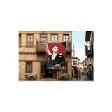 Mustafa Kemal Atatürk Altın İmzalı Poster Bayrak Premium Raşel Kumaş 300x450cm ATA14
