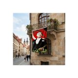 Mustafa Kemal Atatürk Altın İmzalı Poster Bayrak Premium Raşel Kumaş ATA14