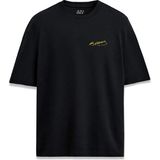 Mustafa Kemal Atatürk Altın Renk Imzası Tasarım Baskılı Unisex Tişört - Siyah - XL