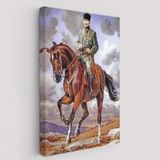 Mustafa Kemal Atatürk At Üstünde Dekoratif Kanvas Tablo, Duvar Dekoru 6462