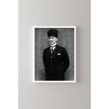 Mustafa Kemal Atatürk - Beyaz Çerçeve, Beyaz, 23 x 32, 23450000006217