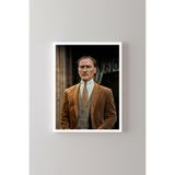 Mustafa Kemal Atatürk - Beyaz Çerçeve, Beyaz, 32 x 42, 23450000002078