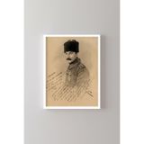 Mustafa Kemal Atatürk - Beyaz Çerçeve, Beyaz, 35 x 50, 23450000006699