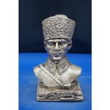 Mustafa Kemal Atatürk Büstü Heykel Biblo – Özel Tasarım Ofis Aksesuar Ev Dekor Hediyelik (16 cm ) - Altın