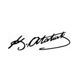 Mustafa Kemal Atatürk Imzası Siyah Sticker 25 X 6 Cm