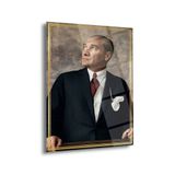 Mustafa Kemal Atatürk Klasik Portre Cam Tablo – Modern Atatürk Duvar Dekoru – Ata253