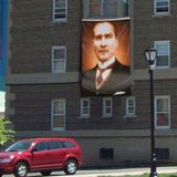 Mustafa Kemal Atatürk Portre - Poster Dış Cephe Bayrağı- 3x4,5 metre