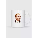 Mustafa Kemal Atatürk Portre Tasarımlı Kupa Bardak