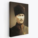 Mustafa Kemal Atatürk Portresi Dekoratif Kanvas Tablo, Duvar Dekoru CK61