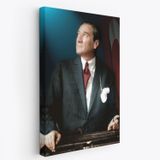 Mustafa Kemal Atatürk Portresi Dekoratif Kanvas Tablo, Duvar Dekoru CO64