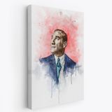 Mustafa Kemal Atatürk Portresi Suluboya Görünüm Dekoratif Kanvas Tablo, Duvar Dekoru DB79