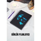 Mustafa Kemal Atatürk Siyah Ahşap Kapak Günlük Planlayıcı - Süresiz Ajanda - A5