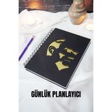 Mustafa Kemal Atatürk Siyah Ahşap Kapak Günlük Planlayıcı - Tarihsiz Ajanda - A5