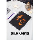 Mustafa Kemal Atatürk Siyah Ahşap Kapak Günlük Planlayıcı - Tarihsiz Planlama Defteri - A5