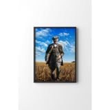 Mustafa Kemal Atatürk - Siyah Çerçeve, Siyah, 23 x 32, 23450000002392