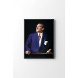 Mustafa Kemal Atatürk - Siyah Çerçeve, Siyah, 50 x 70, 23450000002015