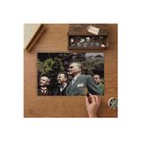 Mustafa Kemal Atatürk Tasarımı 240 Parça Ahşap Puzzle Ahşap Kutuda MP06958