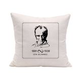 Mustafa Kemal Atatürk Temalı 1881-1938 Sonsuzluk Detaylı Kırlent Kılıfı