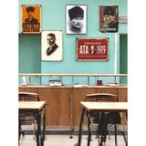 Mustafa Kemal Atatürk Temalı 5 Adet (20Cmx29cm) Çerçeve Görünümlü A4 Mdf Tablo İle Ev, Okul, Kafe, İş Yeri Dekorasyonunuza Ruh Katan Dekoratif Hediyelik