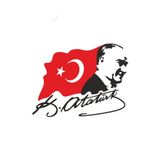 Mustafa Kemal Atatürk ve Türk Bayrağı Sticker 18cm