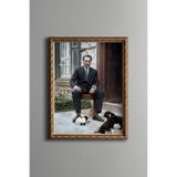 Mustafa Kemal Atatürk - Vintage Desenli Çerçeve, Altın2, 15 x 21, 5820000001057