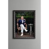 Mustafa Kemal Atatürk - Vintage Desenli Çerçeve, Gümüş, 21 x 30, 5820000002789