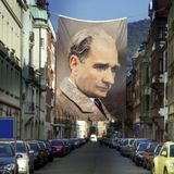 Mustafa Kemal Atatürk Yan Portre Cephe Poster Bayrak -400x600 cm -4x6 metre
