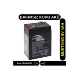 Mustang 6v 4ah Kuru Tip Akü - Işıldak Aküsü, Terazi Aküsü