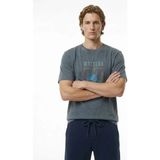 Mustang Antrasit Erkek Relaxed Baskılı T-Shirt M6SM-TST1597 - XL