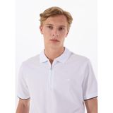 Mustang Baskılı Beyaz Erkek Polo T-Shirt M5SM-TST1324 - XL