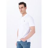 Mustang Baskılı Beyaz Erkek Polo T-Shirt M5SM-TST1335