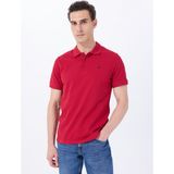 Mustang Baskılı Kırmızı Erkek Polo T-Shirt M5SM-TST1335