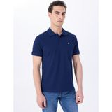 Mustang Baskılı Lacivert Erkek Polo T-Shirt M5SM-TST1335 - XL