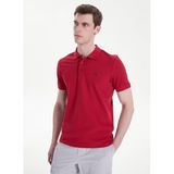 Mustang Baskılı Polo T-Shirt, S, 5003232929, Kırmızı, Erkek